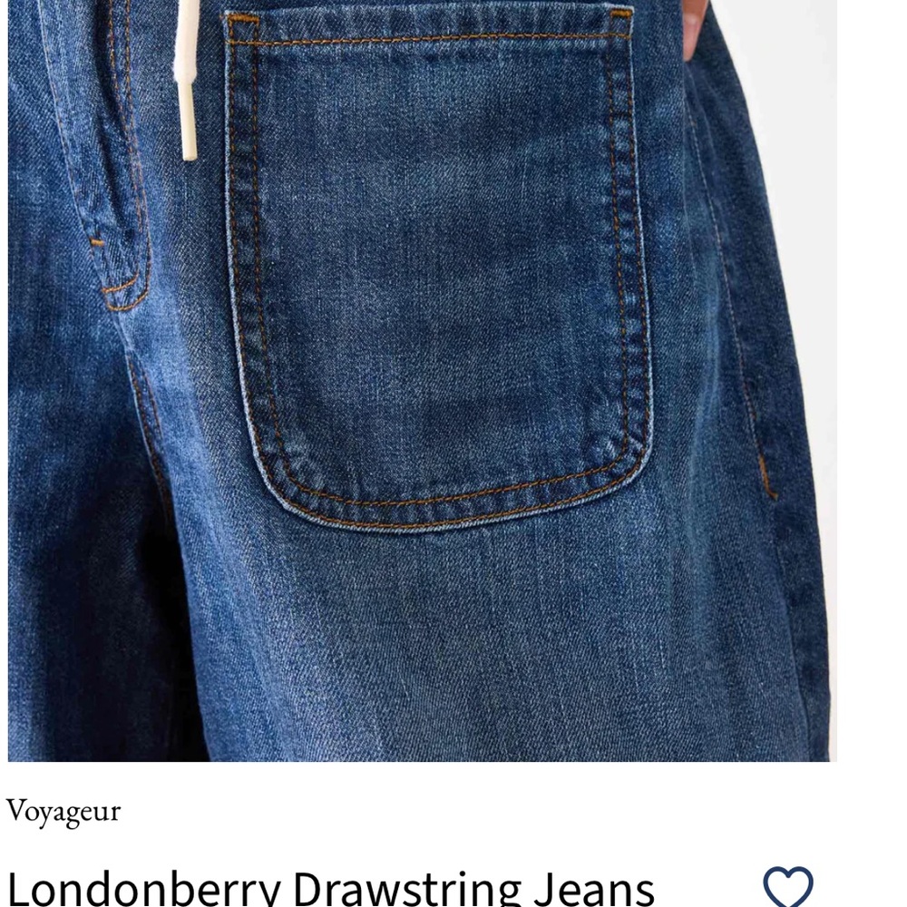 Sea Relaxed Fit Blue Denim Jeans with Front Patch Pocket
